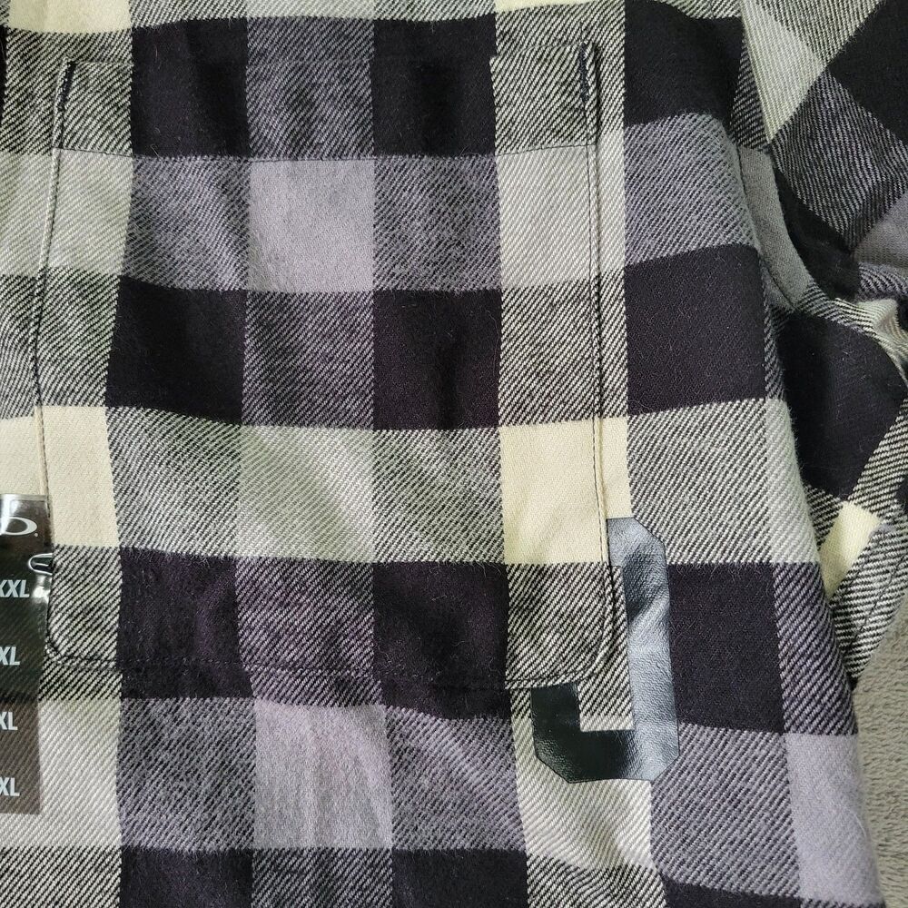 Oakley Icon Flannel Shirt Mens Black Plaid Size 2XL Custom Fit NEW - Picture 6 of 10